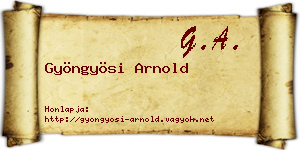 Gyöngyösi Arnold névjegykártya
