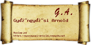 Gyöngyösi Arnold névjegykártya