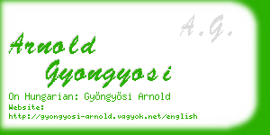 arnold gyongyosi business card