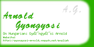 arnold gyongyosi business card